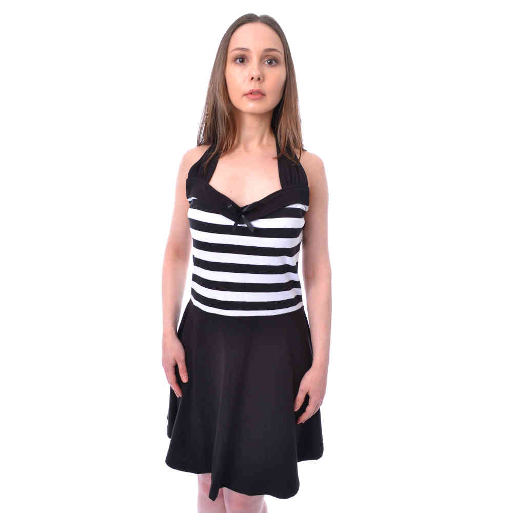 Rockabella - SOUTH Korte jurk - Zwart/Wit